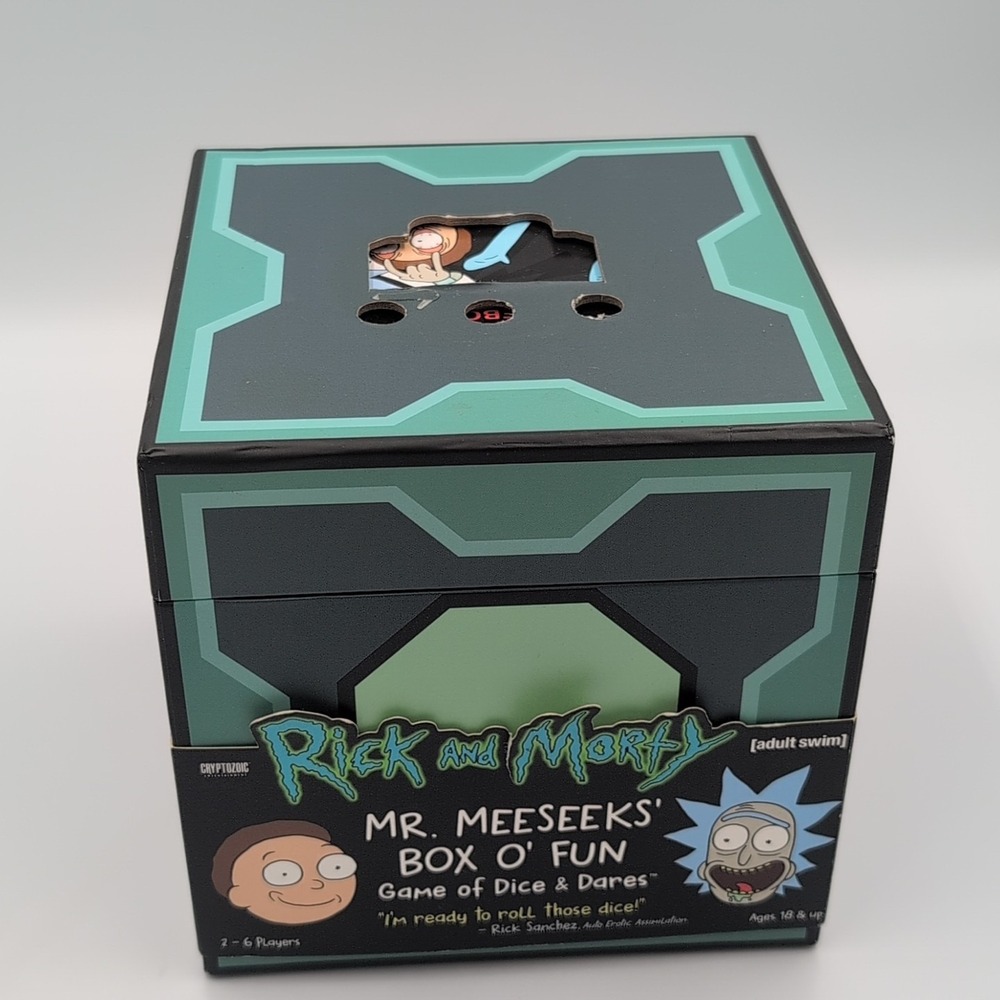 Rick and Morty Mr. Meeseeks' Box O' Fun Game of Dice & Dares Adult Swim Complete - Picture 4 of 6